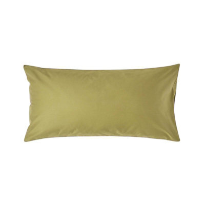 Homescapes Olive Green Cotton Housewife Pillowcase 1000 Tc, King Size - image 1