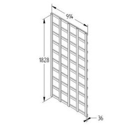 Forest Garden Heavy Duty Trellis - 183 X 91Cm - Pack Of 6 - thumbnail 4