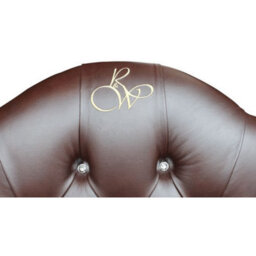 Chesterfield Scarface Chair Crystallized High Back Wing Chair Antique Brown Real Leather - thumbnail 6