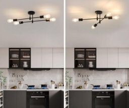 Ceiling Light Vintage Modern Black E27 Metal Chandelier For Indoor - thumbnail 2