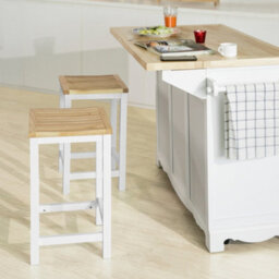 Sobuy Fst29-Nwx2,set Of 2 Bar Stools,wood Effect,w35Xd35Xh60 - thumbnail 7