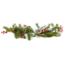 Urbn-Living Urbnliving 76Cm Snowy Flocked Pine & Holly Berry Picks -  Set Of 2 Christmas Branch Decorations - thumbnail 7