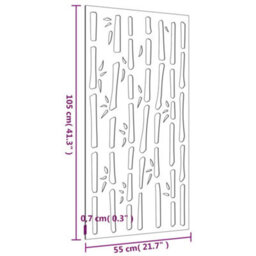Walplus Garden Wall Decoration 105X55 Cm Corten Steel Bamboo Design - thumbnail 8