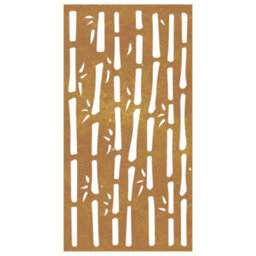 Walplus Garden Wall Decoration 105X55 Cm Corten Steel Bamboo Design - thumbnail 4