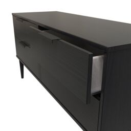 Hong Kong Ready Assembled Matt Black No Effect 4 Drawer Smart Chest (H)505mm (W)1120mm (D)415mm - thumbnail 7