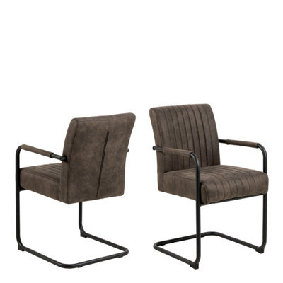 Furniture To Go Adele Dining Chair In Grey Fabric Set Of 2 - image 1
