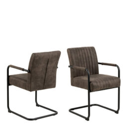 Furniture To Go Adele Dining Chair In Grey Fabric Set Of 2 - thumbnail 1