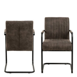 Furniture To Go Adele Dining Chair In Grey Fabric Set Of 2 - thumbnail 2