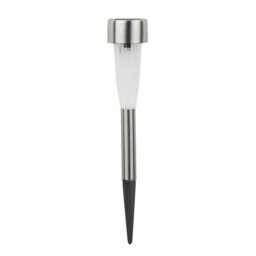 10 X Solar Powered Fluted Marker Lights - Outdoor Garden Led Stake Lights For Pathways, Borders, Pots - Each H36 X 5Cm Diameter - thumbnail 4
