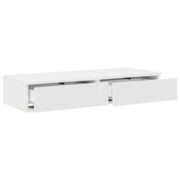 Berkfield White Bed Drawers - 90X36.5X16.5 Cm - Made From Engineered Wood - thumbnail 5