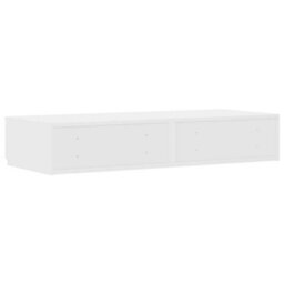 Berkfield White Bed Drawers - 90X36.5X16.5 Cm - Made From Engineered Wood - thumbnail 8