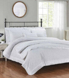 Rapport Home Richmond White Bedspread Luxury Embroidered