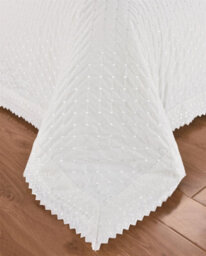 Rapport Home Richmond White Bedspread Luxury Embroidered - thumbnail 2
