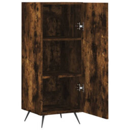 Berkfield Sideboard Smoked Oak 34.5X34X90 Cm Engineered Wood - thumbnail 5