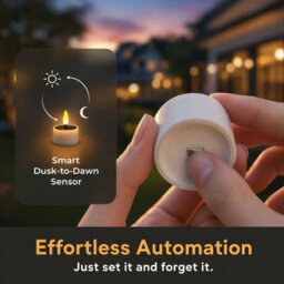 Amorly 6Pack Solar Tea Lights,outdoor Waterproof Flameless Tealight Candles, Dusk To Dawn Auto Lighting For Lanterns,deck & Garden Decor - thumbnail 5