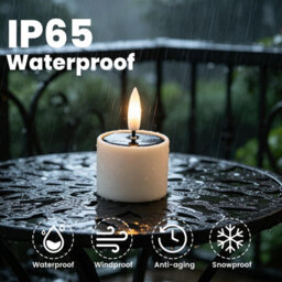 Amorly 6Pack Solar Tea Lights,outdoor Waterproof Flameless Tealight Candles, Dusk To Dawn Auto Lighting For Lanterns,deck & Garden Decor - thumbnail 3
