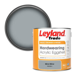 Leyland Trade Hardwearing Acrylic Eggshell Emulsion Paint Mirror Mirror (Ppg1039-3) 2.5L