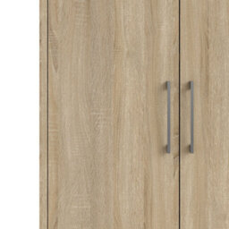 Wyld Haus Prima Natural Oak Effect Bookcase, 2 Shelves & 2 Doors, Compact Office Storage - thumbnail 6
