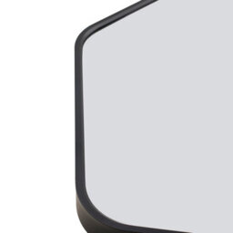 Living And Home Black Hexagon Aluminium Alloy Bathroom Mirror Hd Float Glass Wall Vanity Mirror 50X70Cm - thumbnail 4