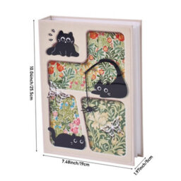 Living And Home 200 Pocket Photo Album Cute Cat Floral Cover Pp Pocket Family Memory Storage Book - thumbnail 8