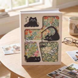 Living And Home 200 Pocket Photo Album Cute Cat Floral Cover Pp Pocket Family Memory Storage Book - thumbnail 2