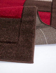 Smart Living Modern Thick Havana Carved Area Rug, Living Room Carpet, Kitchen Floor, Bedroom Soft Rugs 80Cm X 150Cm - Brown Red - thumbnail 3