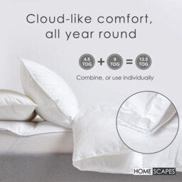 Homescapes Duck Feather And Down All Seasons Super King Size Duvet - thumbnail 5