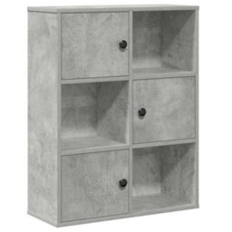 Berkfield Bookcase Concrete Grey 60X24X76.5 Cm Engineered Wood - thumbnail 2