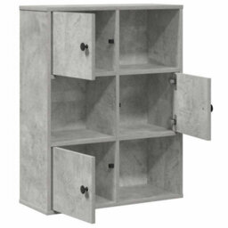 Berkfield Bookcase Concrete Grey 60X24X76.5 Cm Engineered Wood - thumbnail 4