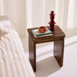 Sweeek - Exotic Bedside Table, Side Table Acacia Wood Walnut Coloured 40X30X45 Cm - Asha - thumbnail 1