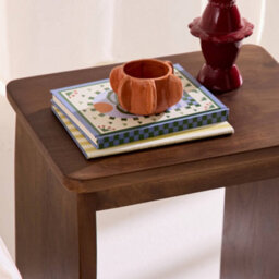 Sweeek - Exotic Bedside Table, Side Table Acacia Wood Walnut Coloured 40X30X45 Cm - Asha - thumbnail 4