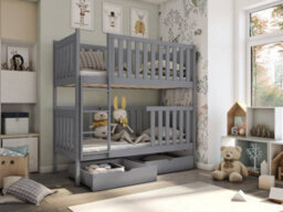 Arte Elegant Grey David Bunk Bed With Storage And Foam Mattresses (H)179Cm (W)198Cm (D)98Cm - Space-Efficient & Chic - thumbnail 1