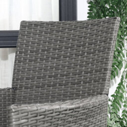 Wyld Haus Ranoyo Ziba Grey Rattan 3-Piece Garden Bistro Set With 2-Tier Coffee Table - thumbnail 9