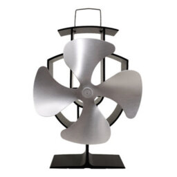 Sundaze Silver Mini 4 Blade Heat Powered Stove Fan For Wood Log Burner Fireplace Eco Friendly