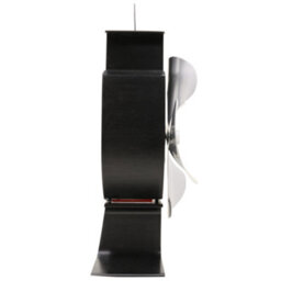 Sundaze Silver Mini 4 Blade Heat Powered Stove Fan For Wood Log Burner Fireplace Eco Friendly - thumbnail 4