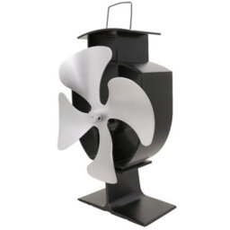 Sundaze Silver Mini 4 Blade Heat Powered Stove Fan For Wood Log Burner Fireplace Eco Friendly - thumbnail 5