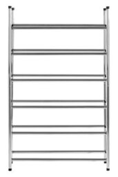 Orsina Sturdy 6-Tier Shoe Organizer Rack, Chrome Finish Adjustable Shoe Stand, Stacking Shoe Storage For 36 Pairs - thumbnail 1