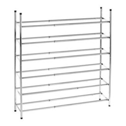 Orsina Sturdy 6-Tier Shoe Organizer Rack, Chrome Finish Adjustable Shoe Stand, Stacking Shoe Storage For 36 Pairs - thumbnail 5