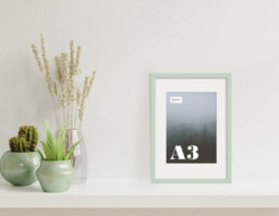 A3 Mint Green Picture Frame With Mount For A4 (21 X 29.7Cm -8.3 X 11.7In) Poster, Photo, Artwork, Or Print. - thumbnail 4