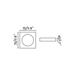 Luminosa Lighting Luminosa Ne 1 Light Square Recessed Spotlight White, Gu10 - thumbnail 3