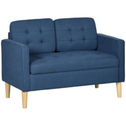 Wyld Haus Vanasu Blue Compact 2-Seater Loveseat With Hidden Storage And Tufted Seat - thumbnail 2