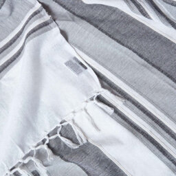 Homescapes Cotton Morocco Striped Monochrome Throw, 255 X 360 Cm - thumbnail 8