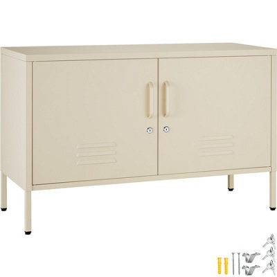 Tectake Baker Sideboard, Magnetic Closure, Adjustable Shelf 40 Cm - Cream - image 1