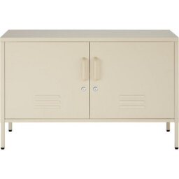 Tectake Baker Sideboard, Magnetic Closure, Adjustable Shelf 40 Cm - Cream - thumbnail 2