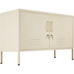 Tectake Baker Sideboard, Magnetic Closure, Adjustable Shelf 40 Cm - Cream - thumbnail 9