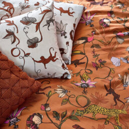 Furn. Wildlings Exotic Animal Reversible Duvet Cover Set, Double, Orange - thumbnail 3