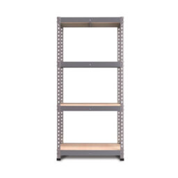 Rb Boss Garage Shelving Unit Fastlok 4 Shelf Mdf Galvanised Steel (H)1450mm (W)750mm (D)300mm - thumbnail 2