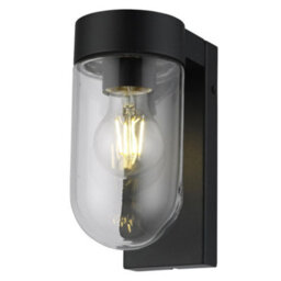 CGC Lighting Cgc Rowan Black Outdoor Wall Lantern Light With Clear Diffuser Ip54 - thumbnail 7