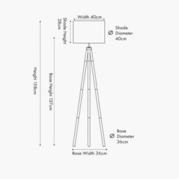 Pacific Lifestyle Gold Metal And Wood Grain Tripod Floor Lamp - thumbnail 6
