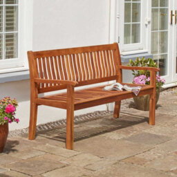 Garden Gear Acacia Hardwood 3-Seater Garden Bench, Water Resistant Furniture For Outdoor Patio & Decking, L149.5 X W62.5 X H90Cm - thumbnail 3